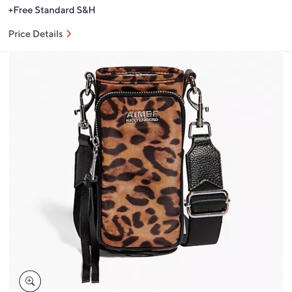 Aimee Kestenberg Leopard Print Water Bottle Crossbody with RFID